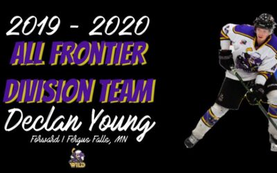 Declan Young receives another award as he has been selected to the NA3HL All Frontier Division Team